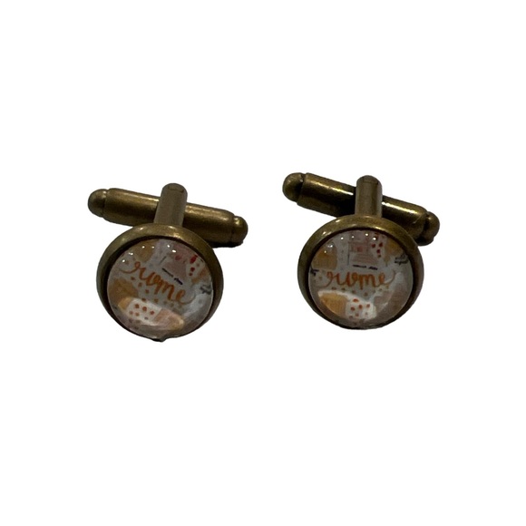NEW Rome Brass Cuff Links - Picture 2 of 2